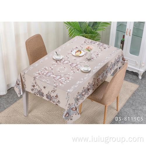 Promotion Banner White Linen Table Cover Cloth